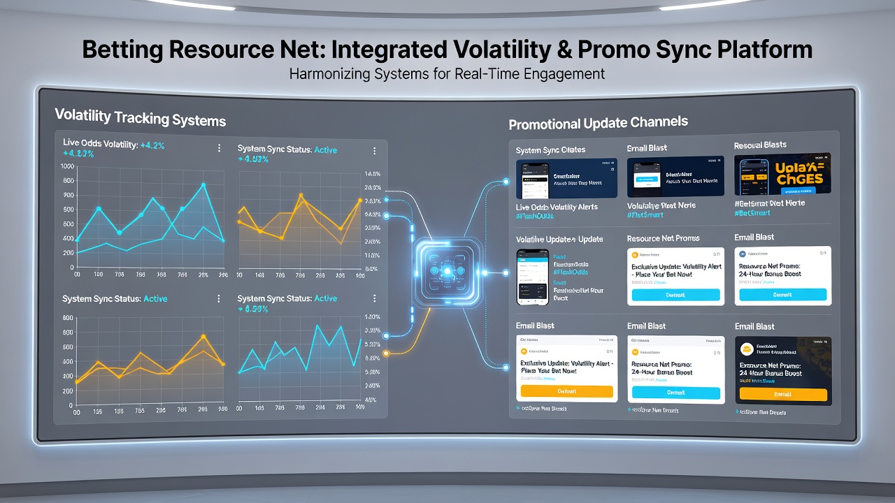 Network diagram showing connected volatility indexes and promotional channels in a betting resource environment