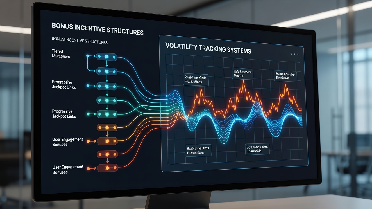Screenshot of volatility tracking dashboard linked to bonus rules in a wagering platform
