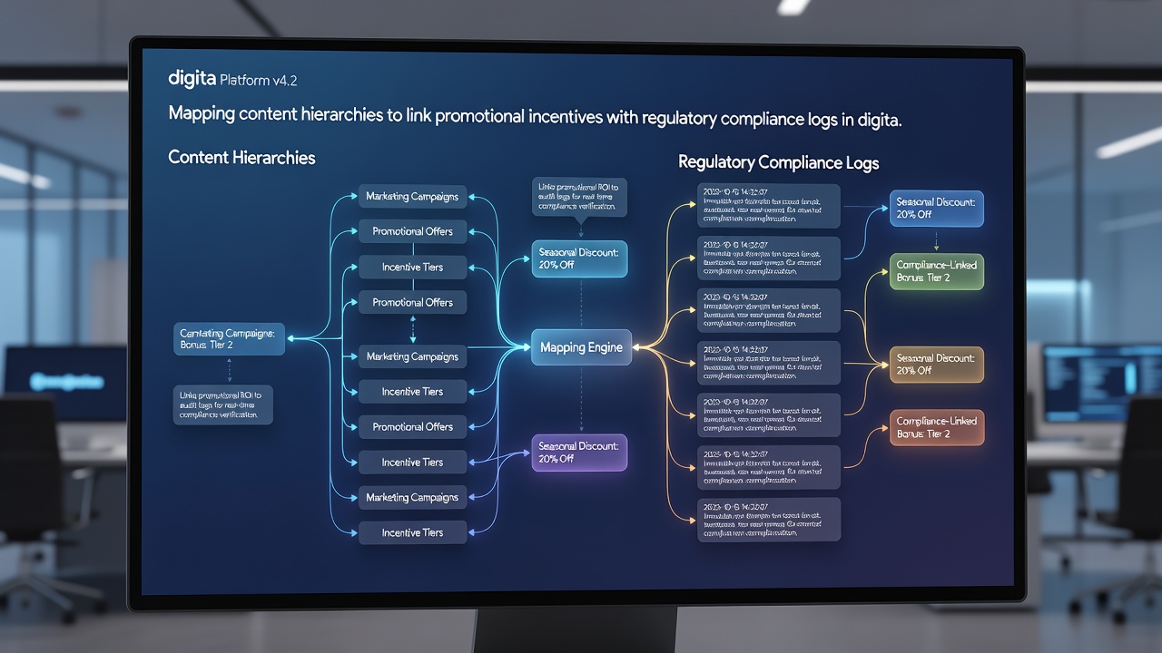 Illustration of regulatory compliance workflow linking bonus incentives to audit logs in digital gambling sites