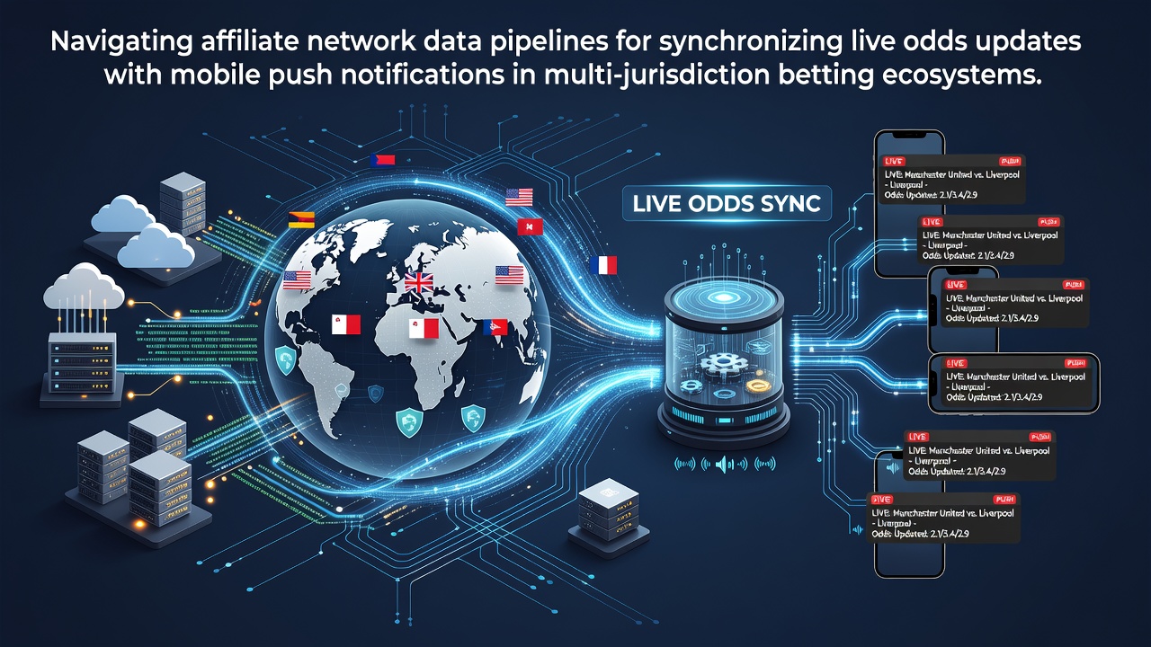 Data pipelines connecting affiliate networks with live odds feeds and mobile notification systems in betting platforms