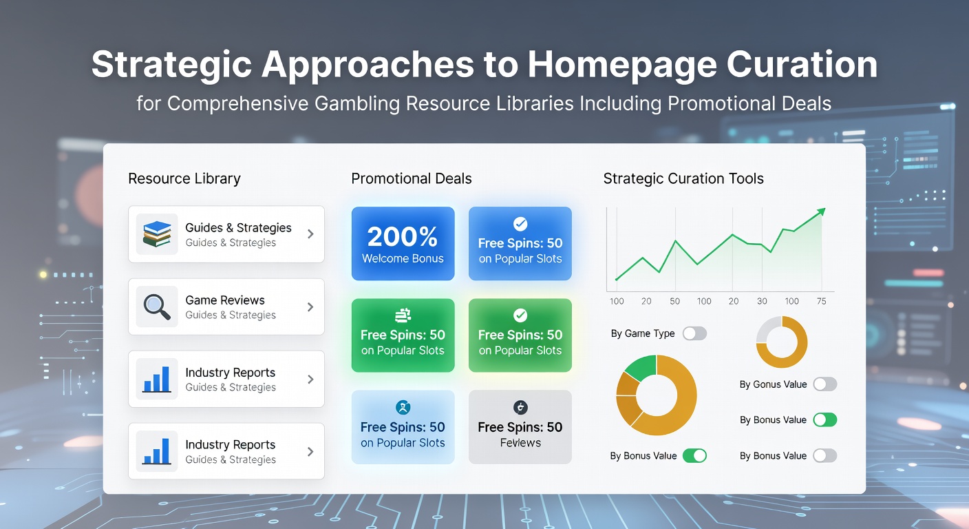 Homepage layout example showing curated gambling resources and promotional sections on a resource library site