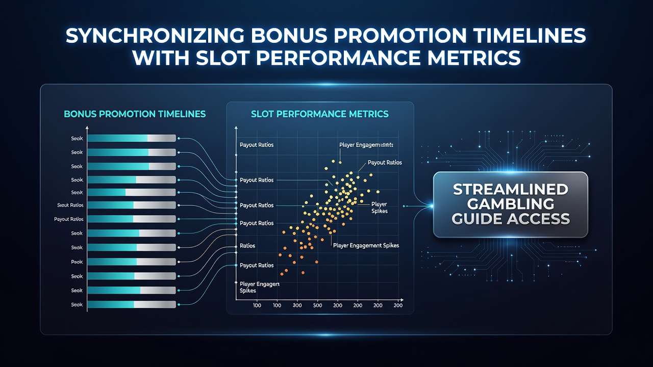Casino dashboard showing synchronized bonus timelines and slot performance charts